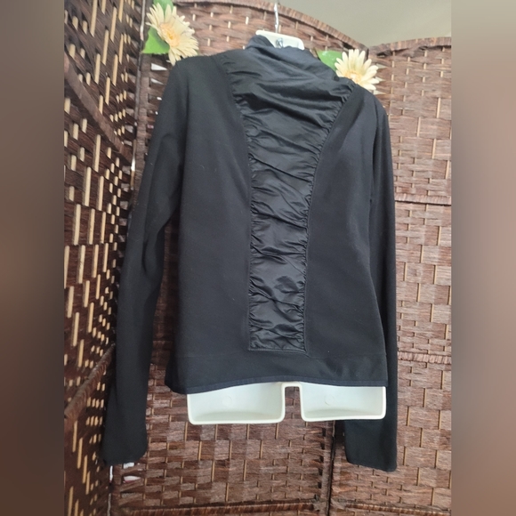 Adidas By Stella McCarthy Core Fleece Ruched Athletic Zip Jacket Medium Black - Picture 9 of 10